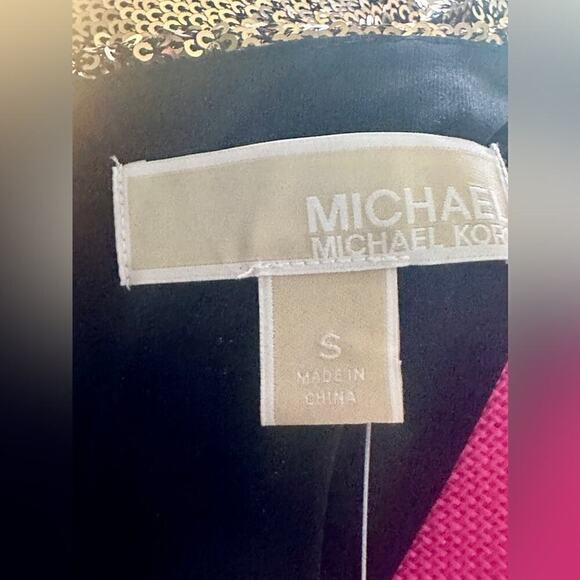 MICHAEL Michael Kors Gold Sequined Stretch Tulle Dress - NWT - Picture 7 of 9